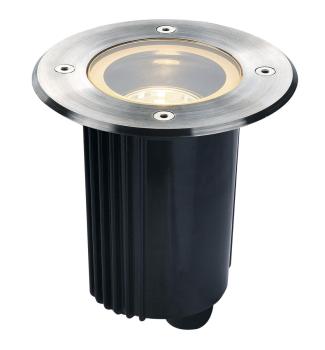 DASAR® 115, Outdoor Bodeneinbaustrahler, QPAR51, IP67, rund, edelstahl 316, max. 35 W