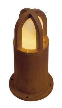 Preview: RUSTY® CONE 40, Outdoor Standleuchte, TC-DSE, IP54, rund, stahl gerostet, Ø/H 15/40 cm, max. 11 W