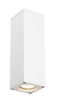 THEO UP/DOWN, Outdoor Wandleuchte, QPAR51, IP44, eckig, up/down, weiß, max. 70 W