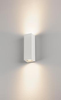 Preview: THEO UP/DOWN, Outdoor Wandleuchte, QPAR51, IP44, eckig, up/down, weiß, max. 70 W