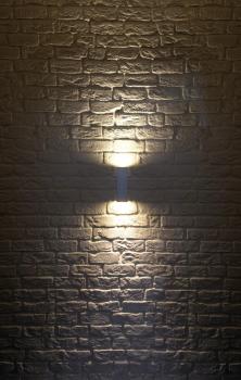 THEO UP/DOWN, Outdoor Wandleuchte, QPAR51, IP44, eckig, up/down, silbergrau, max. 70 W