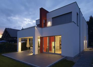 Preview: BIG THEO, Outdoor Wandleuchte, QPAR111, IP44, eckig, silbergrau, max. 75 W