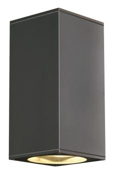 BIG THEO UP/DOWN, Outdoor Wandleuchte, QPAR111, IP44, eckig, up/down, anthrazit, max. 150 W