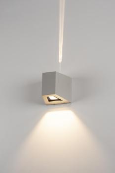 OUT-BEAM, Outdoor Wandleuchte, LED, 3000 K, Beam up/Flood down, silbergrau, IP44