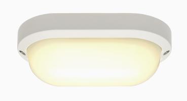 TERANG 200, Outdoor Wand- und Deckenleuchte, LED, 3000 K, IP44, oval, weiß, 11 W