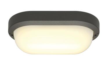 TERANG 200, Outdoor Wand- und Deckenleuchte, LED, 3000 K, IP44, oval, anthrazit, 11 W