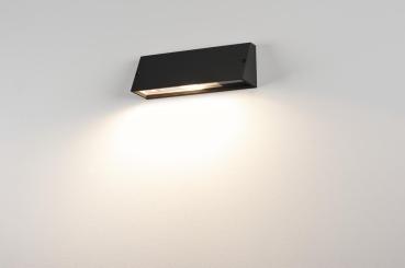 Preview: PEMA®, Outdoor Wandleuchte, TC-(D,H,T,Q)SE, IP65, rechteckig, schwarz, max. 15 W