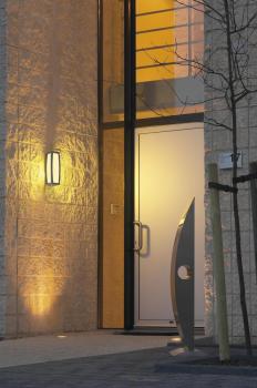 Preview: MERIDIAN BOX SENSOR, Outdoor Wandleuchte, TC-(D,H,T,Q)SE, anthrazit, max. 20 W, mit Sensor