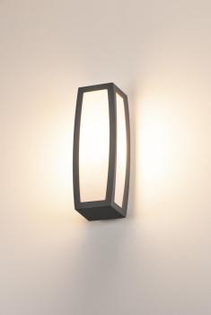 MERIDIAN BOX SENSOR, Outdoor Wandleuchte, TC-(D,H,T,Q)SE, anthrazit, max. 20 W, mit Sensor