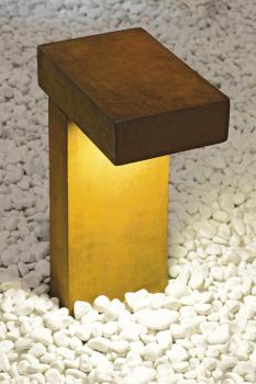 RUSTY® PATHLIGHT, Outdoor Standleuchte, Energiesparleuchte GX53, IP44, stahl gerostet, max. 9 W