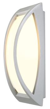 MERIDIAN, Outdoor Wand- und Deckenleuchte, TC-(D,H,T,Q)SE, IP54, silbergrau, max. 25 W
