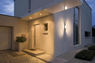 Preview: MERIDIAN, Outdoor Wand- und Deckenleuchte, TC-(D,H,T,Q)SE, IP54, anthrazit, max. 25 W