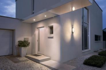 Preview: MERIDIAN, Outdoor Wand- und Deckenleuchte, TC-(D,H,T,Q)SE, IP54, anthrazit, max. 25 W