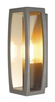 MERIDIAN BOX, Outdoor Wandleuchte, TC-(D,H,T,Q)SE, anthrazit, max. 25 W, klarer Kunststoff