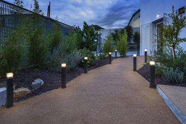 Preview: GRAFIT 60, Outdoor Standleuchte, TC-DSE, IP44, anthrazit, Energiesparleuchte, L/B/H 12/12/60 cm, max. 11 W