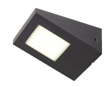 Preview: IPERI, Outdoor Wandleuchte, LED, 4000 K, IP44, anthrazit, 48 LED, 5 W