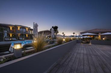 Preview: ARROCK GRANITE 40, Outdoor Standleuchte, TC-(D,H,T,Q)SE, IP44, eckig, salt & pepper, Granit, L/B/H 12/12/40 cm, max. 15 W,