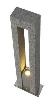 Preview: ARROCK ARC, Outdoor Standleuchte, QPAR51, IP44, salt & pepper, Granit, max. 35 W