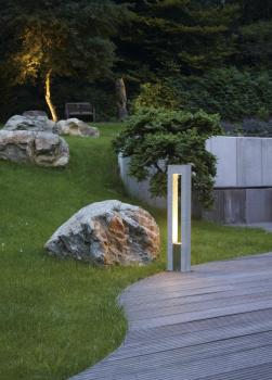 ARROCK ARC, Outdoor Standleuchte, QPAR51, IP44, salt & pepper, Granit, max. 35 W