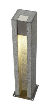 Preview: ARROCK SLOT, Outdoor Standleuchte, LED GU10 51 mm, IP44, eckig, salt & pepper, Granit, 4 W LED