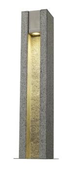 Preview: ARROCK SLOT, Outdoor Standleuchte, LED GU10 51 mm, IP44, eckig, salt & pepper, Granit, 4 W LED