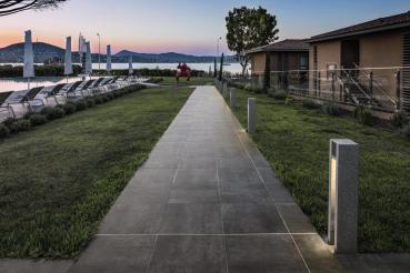 ARROCK SLOT, Outdoor Standleuchte, LED GU10 51 mm, IP44, eckig, salt & pepper, Granit, 4 W LED