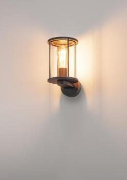 Preview: PHOTONIA, Outdoor Wandleuchte, A60, IP55, rund, anthrazit, Glas klar, max. 60 W