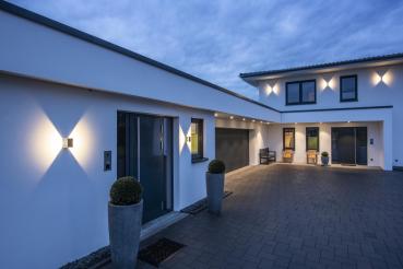 Preview: LOGS, Outdoor Wandleuchte, LED, 3000 K, IP44, eckig, anthrazit, 8 W