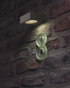 Preview: QUADRASYL, Outdoor Wandleuchte, Energiesparleuchte GX53, IP44, eckig, L/B/H 15/12/5,5 cm, anthrazit, max. 11 W