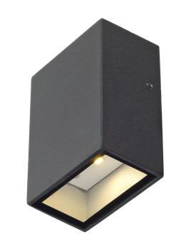 QUAD, Wandleuchte, LED, 3000 K, IP44, eckig, anthrazit, 4,6 W