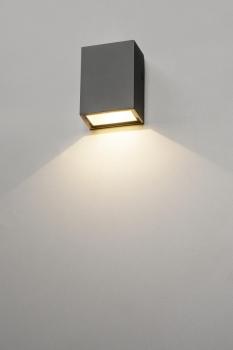 Preview: QUAD, Wandleuchte, LED, 3000 K, IP44, eckig, anthrazit, 4,6 W