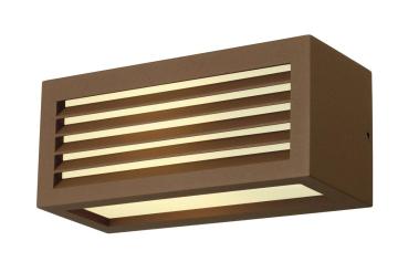 BOX-L, Outdoor Wandleuchte, TC-(D,H,T,Q)SE, IP44, eckig, rost, max. 18 W