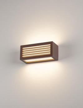 Preview: BOX-L, Outdoor Wandleuchte, TC-(D,H,T,Q)SE, IP44, eckig, rost, max. 18 W