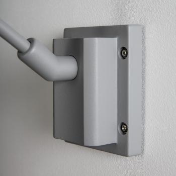 Preview: MYRA DISPLAY, Outdoor Wandleuchte, QPAR51, IP55, silbergrau, gewölbt, max. 50 W