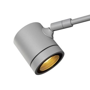 Preview: MYRA DISPLAY, Outdoor Wandleuchte, QPAR51, IP55, silbergrau, gewölbt, max. 50 W