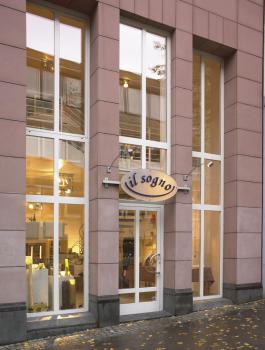 MYRA DISPLAY, Outdoor Wandleuchte, QPAR51, IP55, silbergrau, gewölbt, max. 50 W