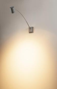 MYRA DISPLAY, Outdoor Wandleuchte, QPAR51, IP55, silbergrau, gewölbt, max. 50 W