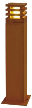 RUSTY® 70, Outdoor Standleuchte, LED, 3000 K, eckig, stahl gerostet, L/B/H 12/12/71