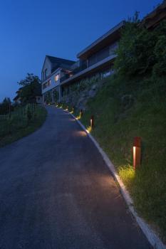 Preview: RUSTY® SLOT 80, Outdoor Standleuchte, LED, 3000 K, stahl gerostet, L/B/H 12/12/80 cm