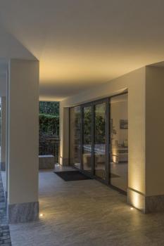 Preview: DASAR® 920, LV Outdoor LED Bodeneinbauleuchte, LED, 3000 K, IP67, rund, Blende edelstahl gebürstet, 12-25V, 6,5 W