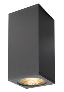 BIG THEO BEAM UP/FLOOD DOWN, Outdoor Wandleuchte, zweiflammig, LED, 3000 K, Flood down/Beam up, anthrazit, B/H/T 13/29/13,5 cm