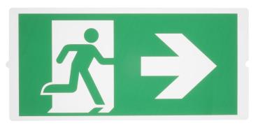 Preview: PIKTOGRAMMFOLIE, für P-LIGHT Notausgangsleuchte, 3er-Set, L/H 35,3/16,5 cm