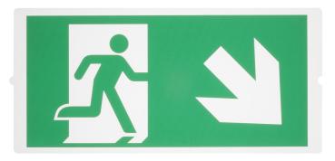 Preview: PIKTOGRAMMFOLIE, für P-LIGHT Notausgangsleuchte, 2er-Set, L/H 35,3/16,5 cm