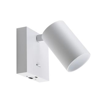 Leseleuchte - Can Tilt Square USB, 1x 7,5 W GU10, Weiß