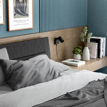 Leseleuchte - Can Tilt Square USB, 1x 7,5 W GU10, Schwarz