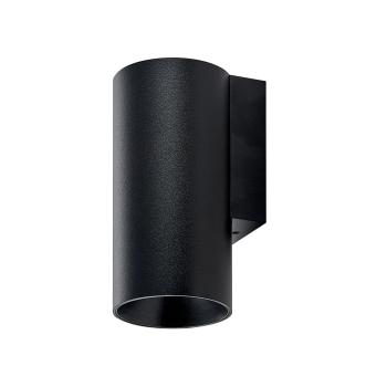 Wandaufbauleuchte - Can IP20, 1x 7,5 W GU10, Schwarz