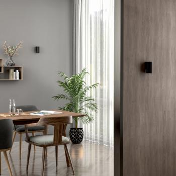 Wandaufbauleuchte - Can IP20, 1x 7,5 W GU10, Schwarz