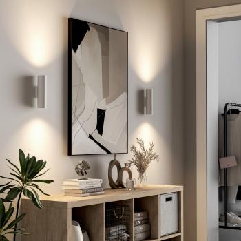 Wandaufbauleuchte - Can IP20 up & down, 2x 7,5 W GU10, Weiß