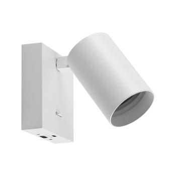 Preview: Leseleuchte - Can Tilt Square USB Base, 1x 7,5 W GU10, Weiß