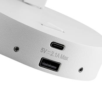 Leseleuchte - Can Tilt Round USB Base, 1x 7,5 W GU10, Weiß